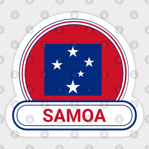 Samoa Country Badge - Samoa Flag Sticker by Yesteeyear